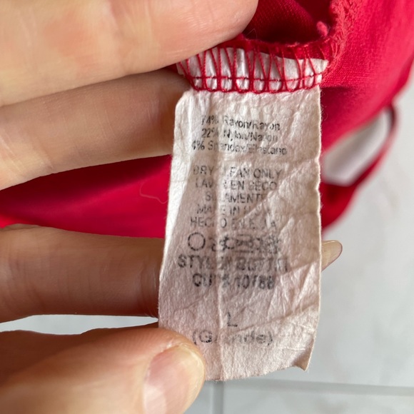 FASHION NOVA red fitted dress with plunging neckline and boning. Size L - Picture 6 of 8